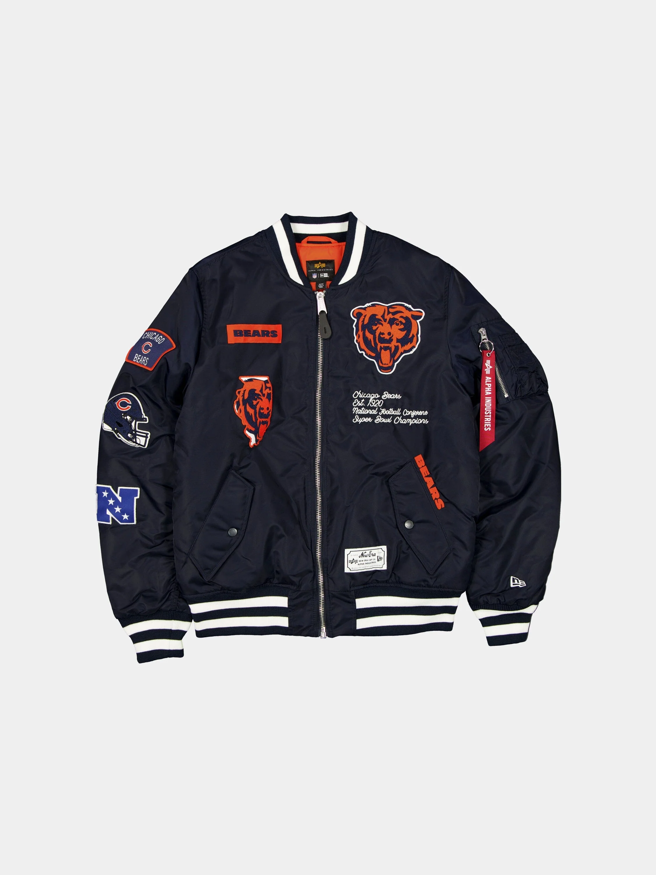 CHICAGO BEARS X ALPHA X NEW ERA MA-1 BOMBER JACKET