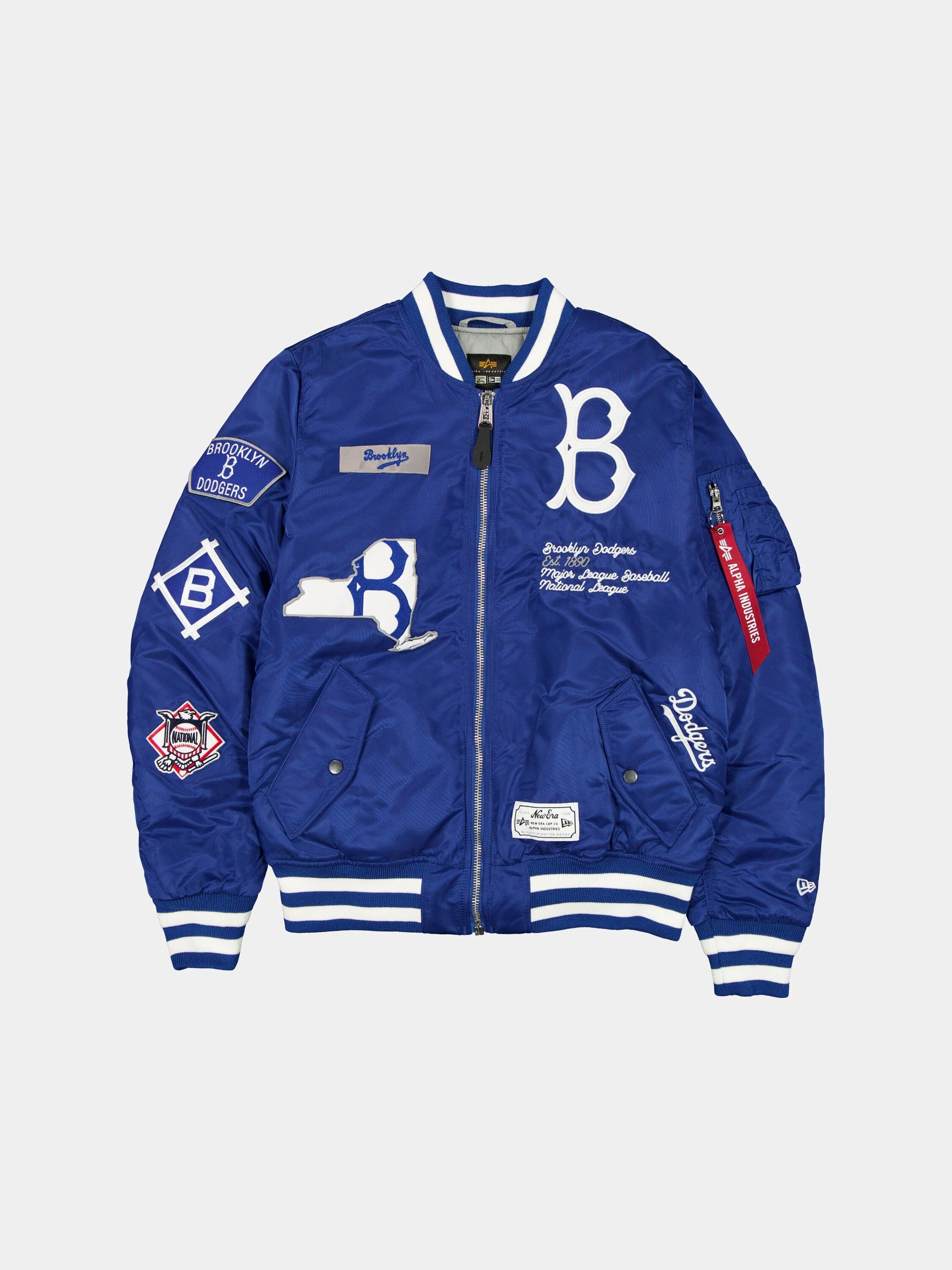 BROOKLYN DODGERS X ALPHA X NEW ERA MA-1 BOMBER JACKET