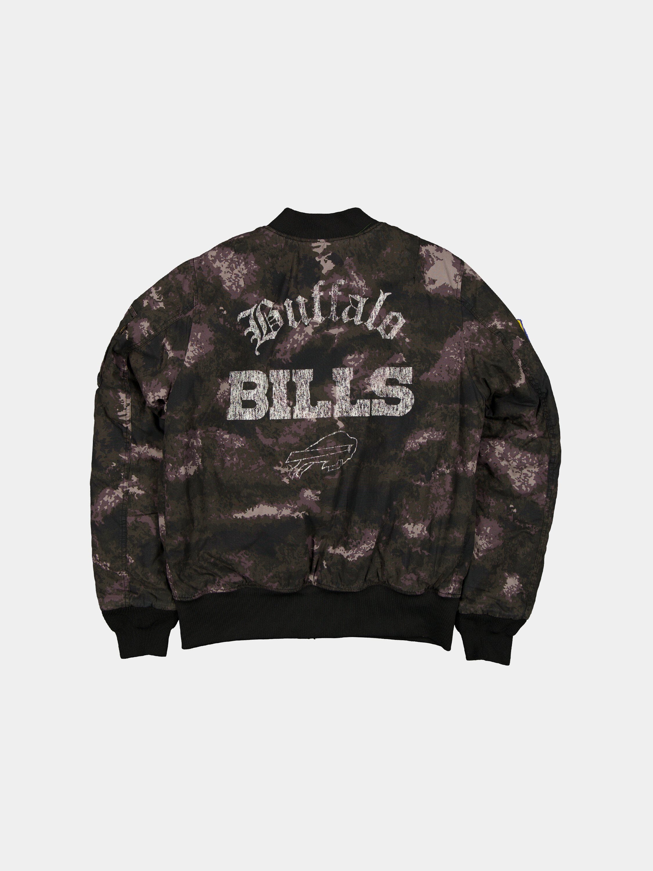 BUFFALO BILLS X ALPHA X NEW ERA MA-1 BOMBER JACKET (BLACK CAMO) - Image 2