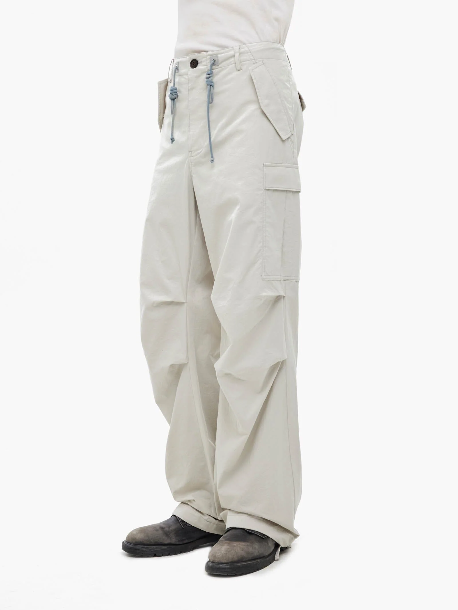 JIYONG KIM X ALPHA SUN BLEACHED MULTI POCKET PANT - Image 2