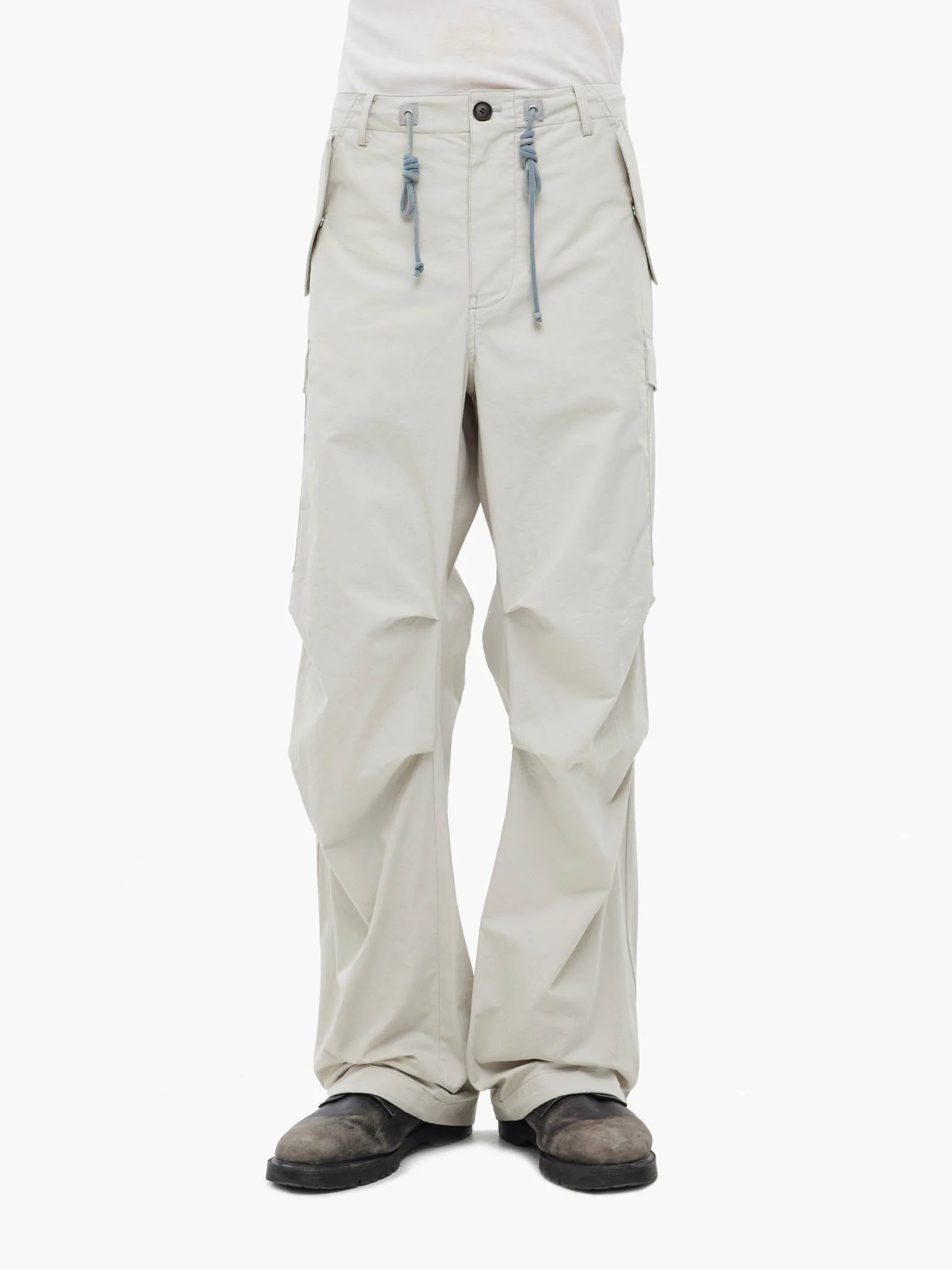JIYONG KIM X ALPHA SUN BLEACHED MULTI POCKET PANT - Image 3