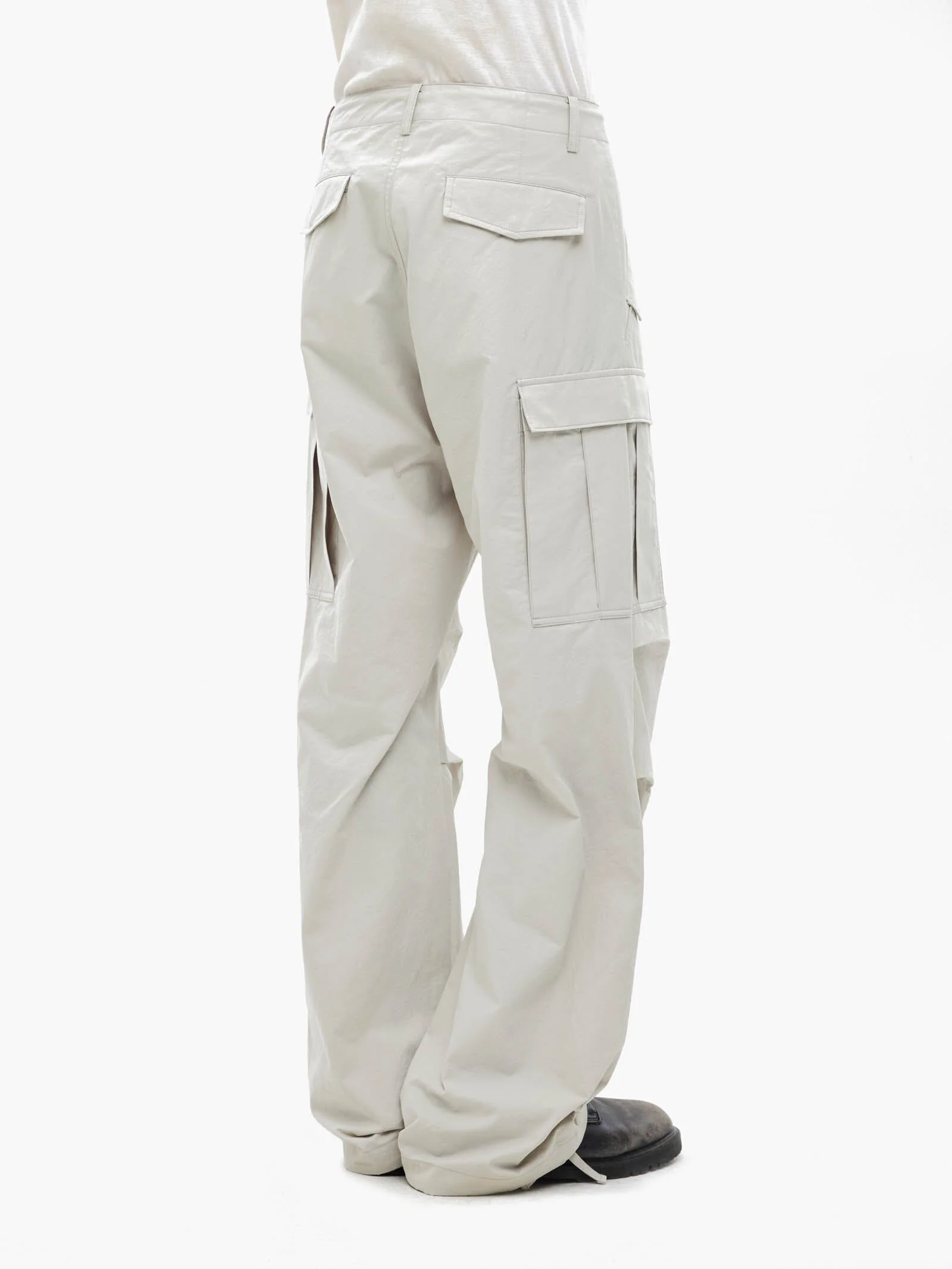 JIYONG KIM X ALPHA SUN BLEACHED MULTI POCKET PANT - Image 4