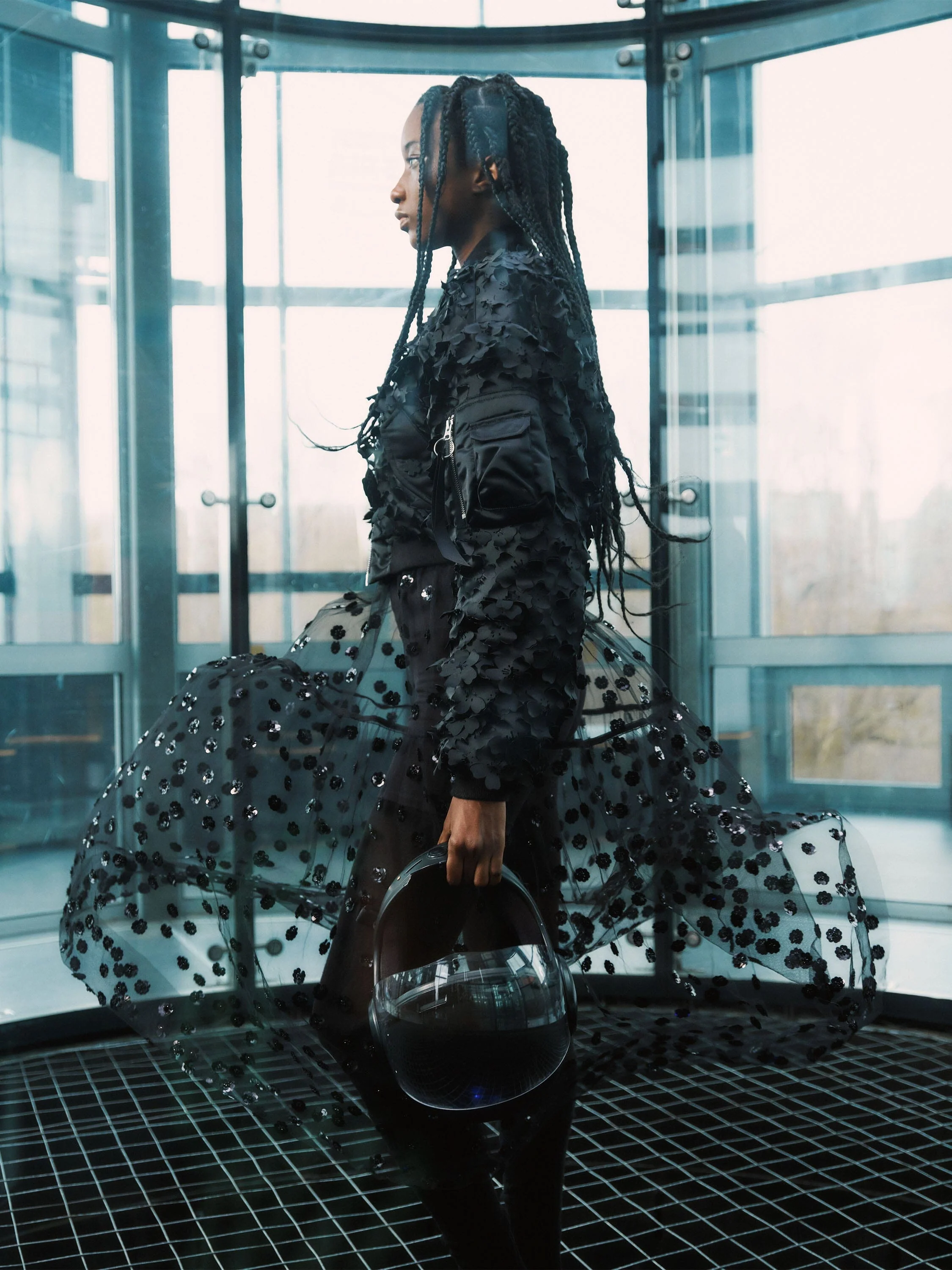 CECILIE BAHNSEN X ALPHA MA-1 LASER CUT BOMBER - Image 2