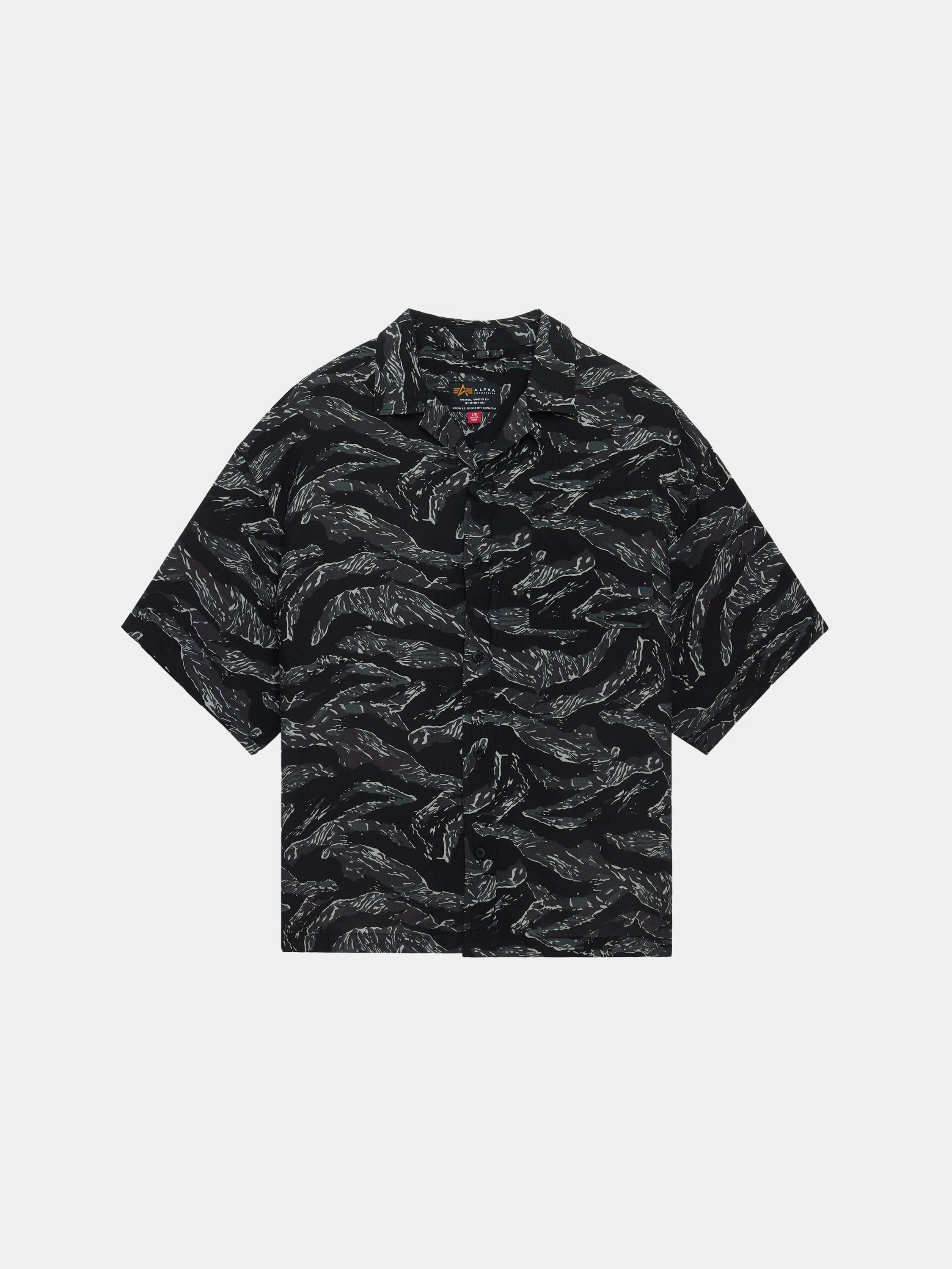 CAMO RELAXED CAMP SHORT SLEEVE SHIRT